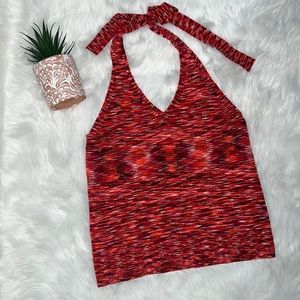 🆕 Women’s LOFT halter red variegated size medium